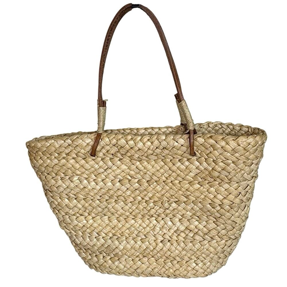 Xhilaration Straw Mini Tote Bag - Picture 2 of 11